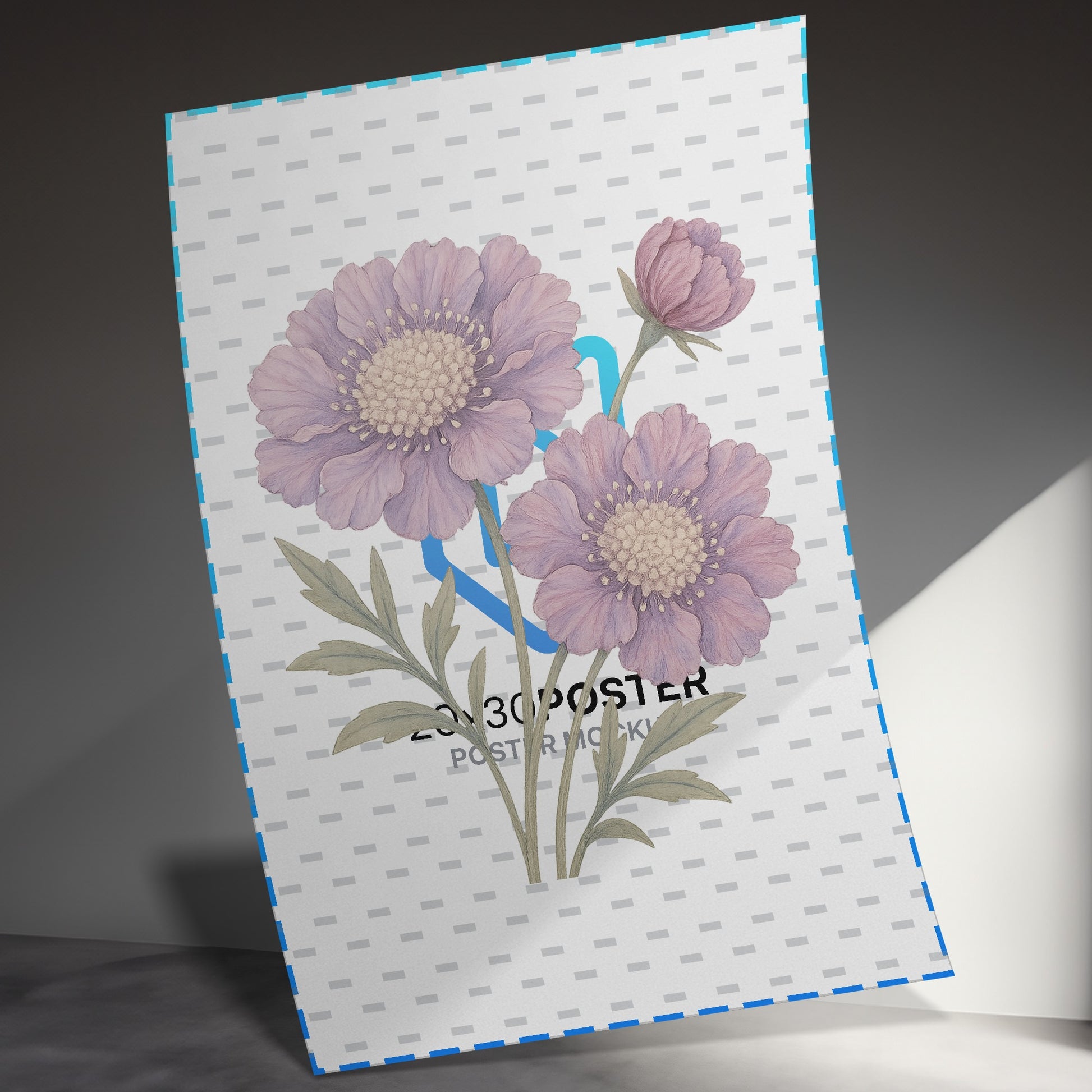 Purple Flowers Botanical Art Decor Poster product