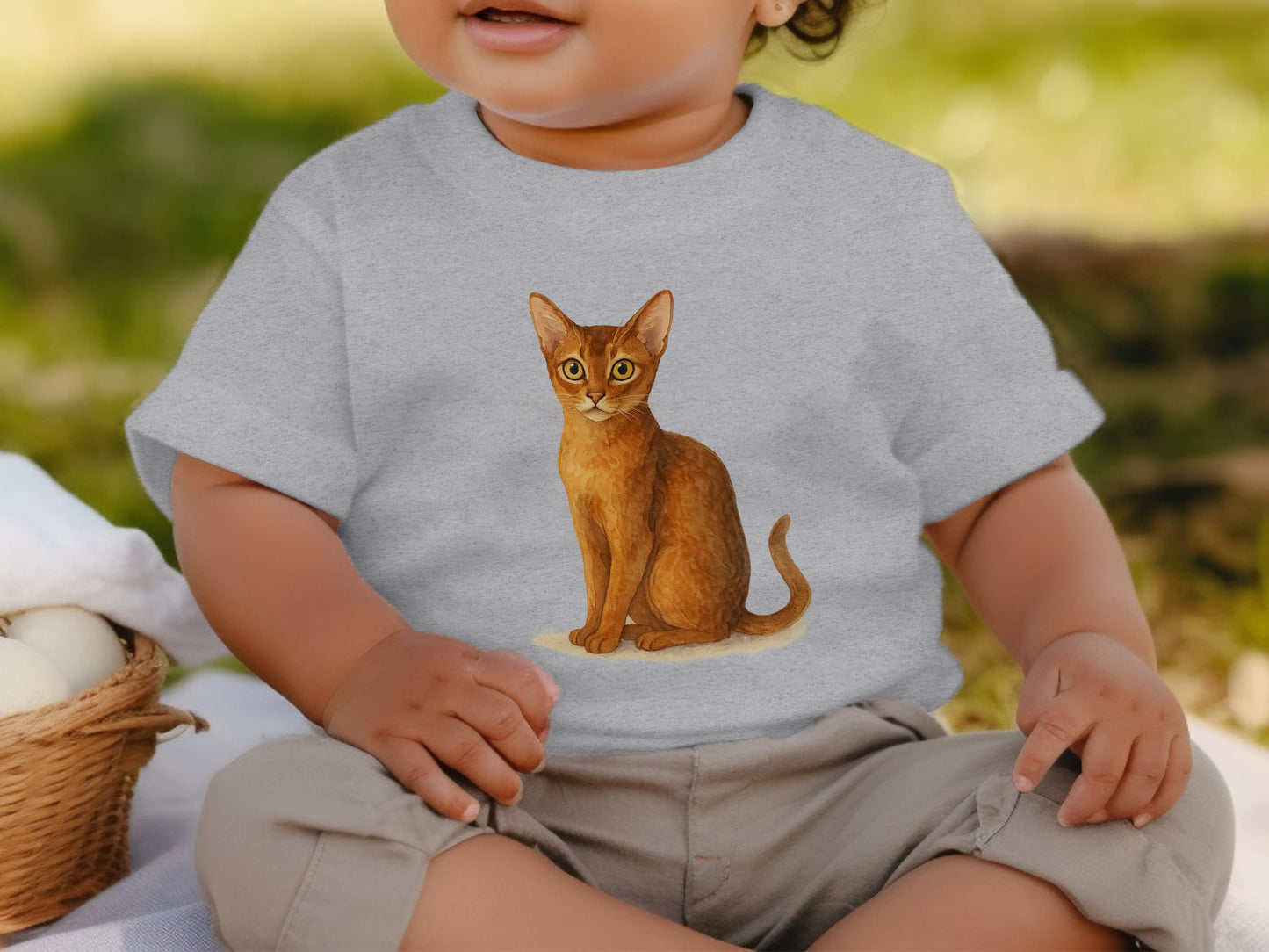 Cute Baby Shirt with Adorable Cat Illustration product