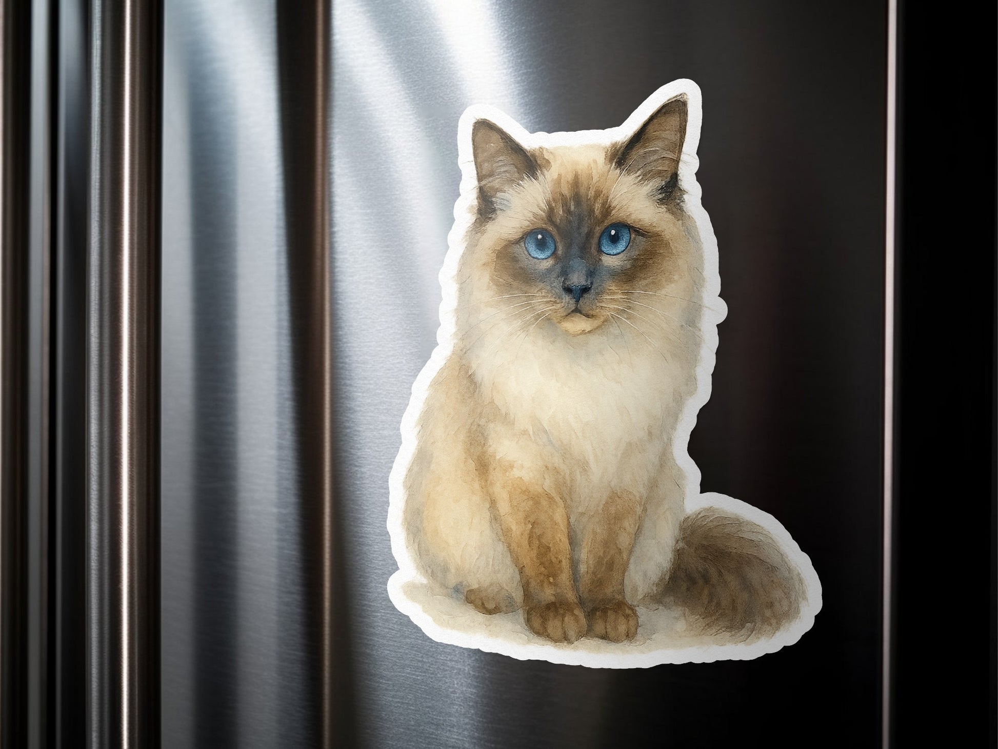 Cute Fluffy Cat Magnetic Sticker Fridge Decor product