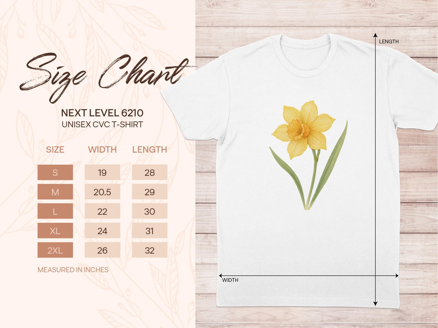 Beautiful White T-Shirt with Yellow Flower Product Type