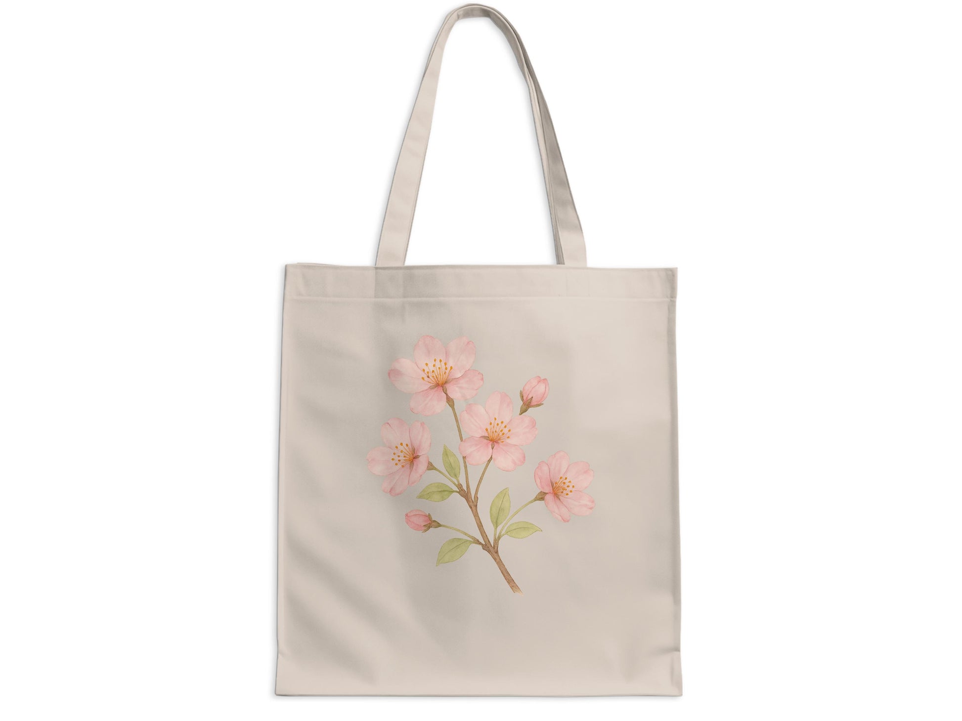 Elegant Floral Design Beige Tote Bag product type