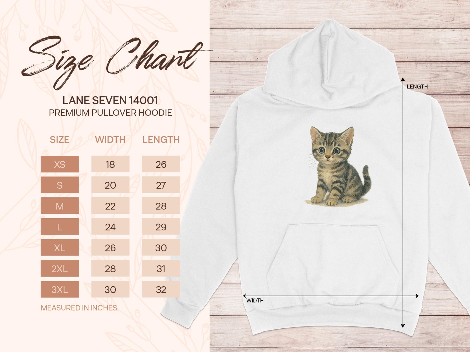 Adorable Kitten Print Premium Pullover Hoodie product