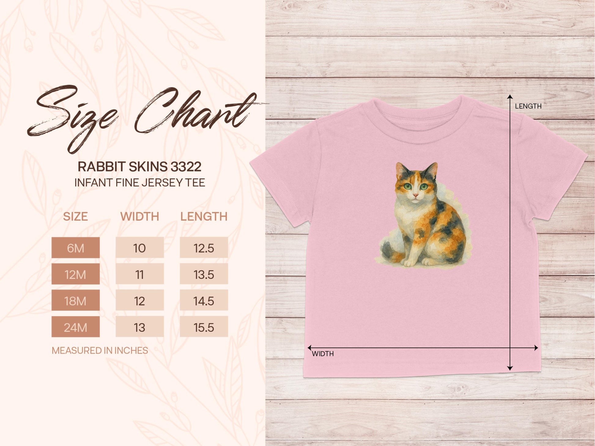 Adorable Calico Cat Infant Fine Jersey Tee product