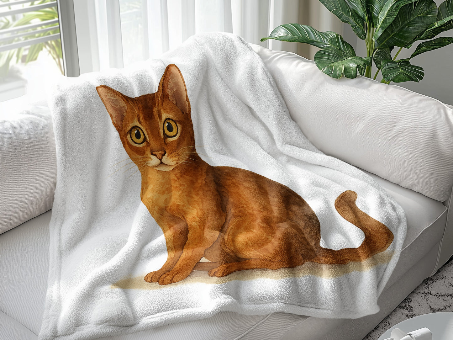 Cozy Throw Blanket with Adorable Cat Design product