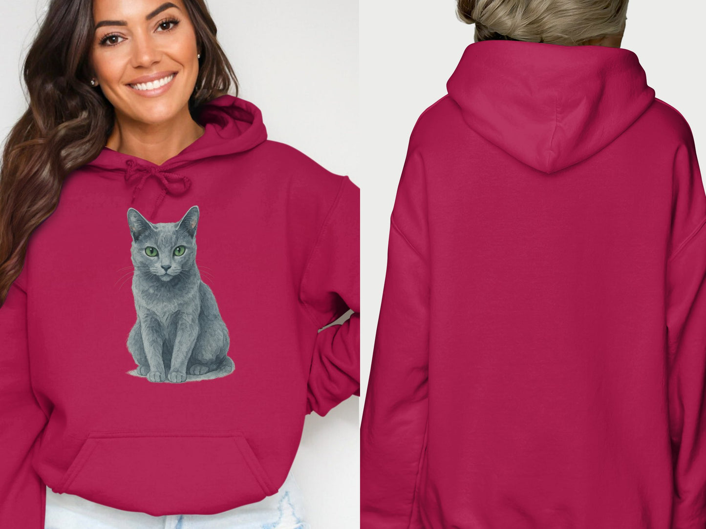 Adorable Cat Graphic Design Pink Hoodie product