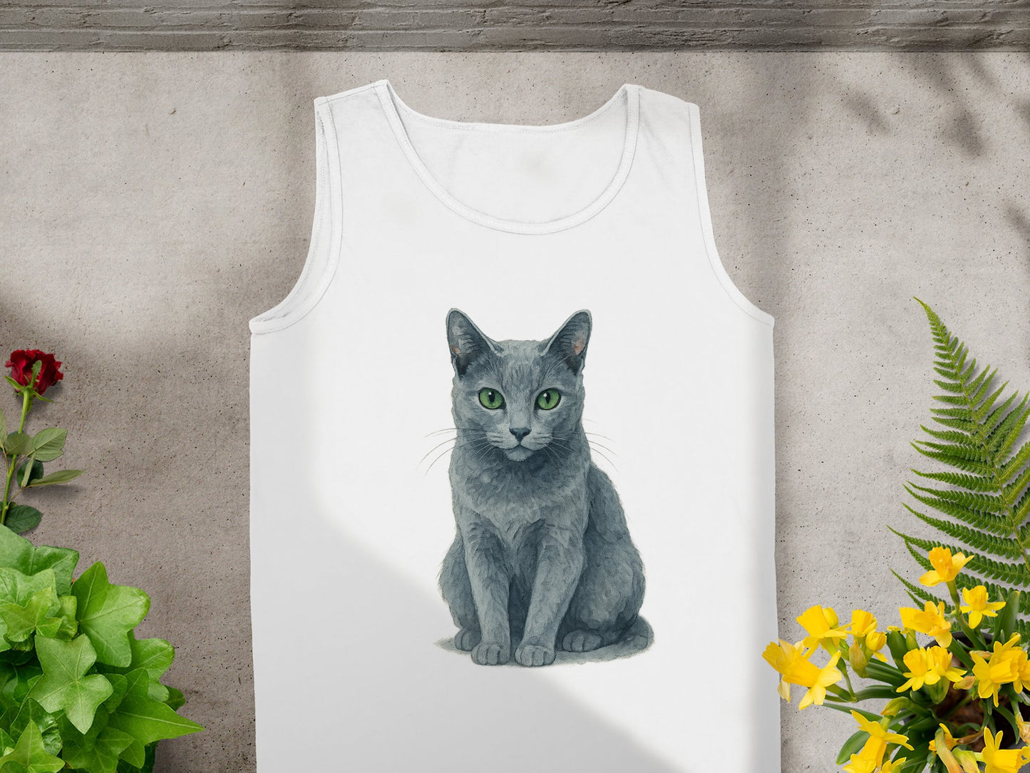 Cute Gray Cat Print Sleeveless Top Unique Gift product type