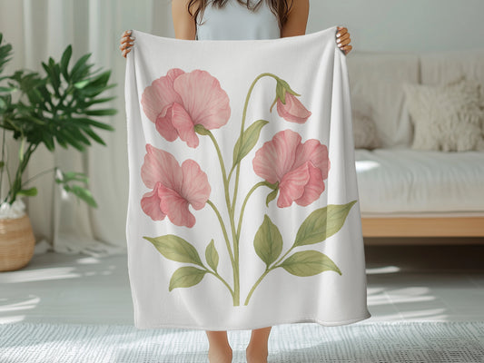 Pink Floral Design Bath Towel Soft and Stylish product
