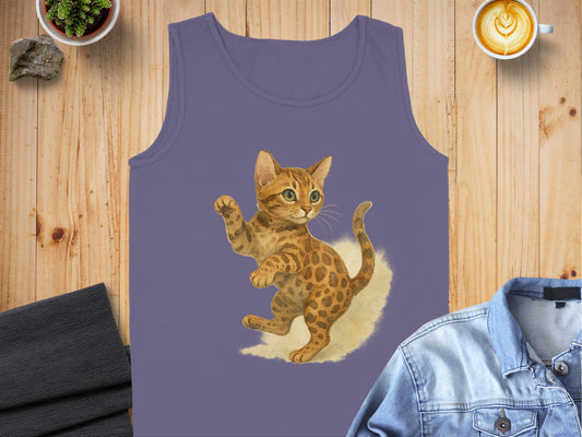 Adorable Spotted Kitten Graphic Tank Top product type