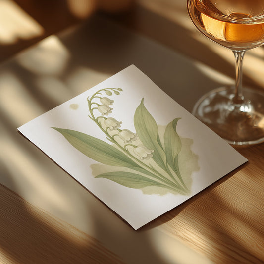 Elegant Botanical Artwork Lily of the Valley Print product