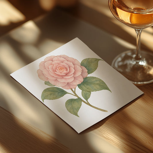 Elegant Light Pink Rose Floral Print Art product