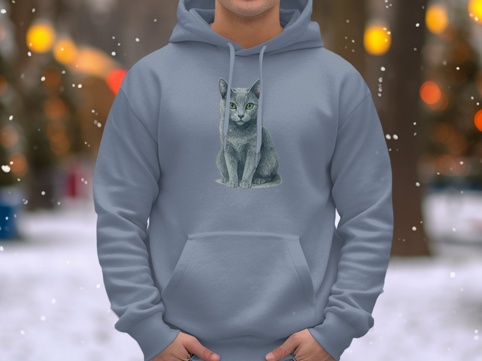 Cozy Hoodie with Adorable Cat Print product type