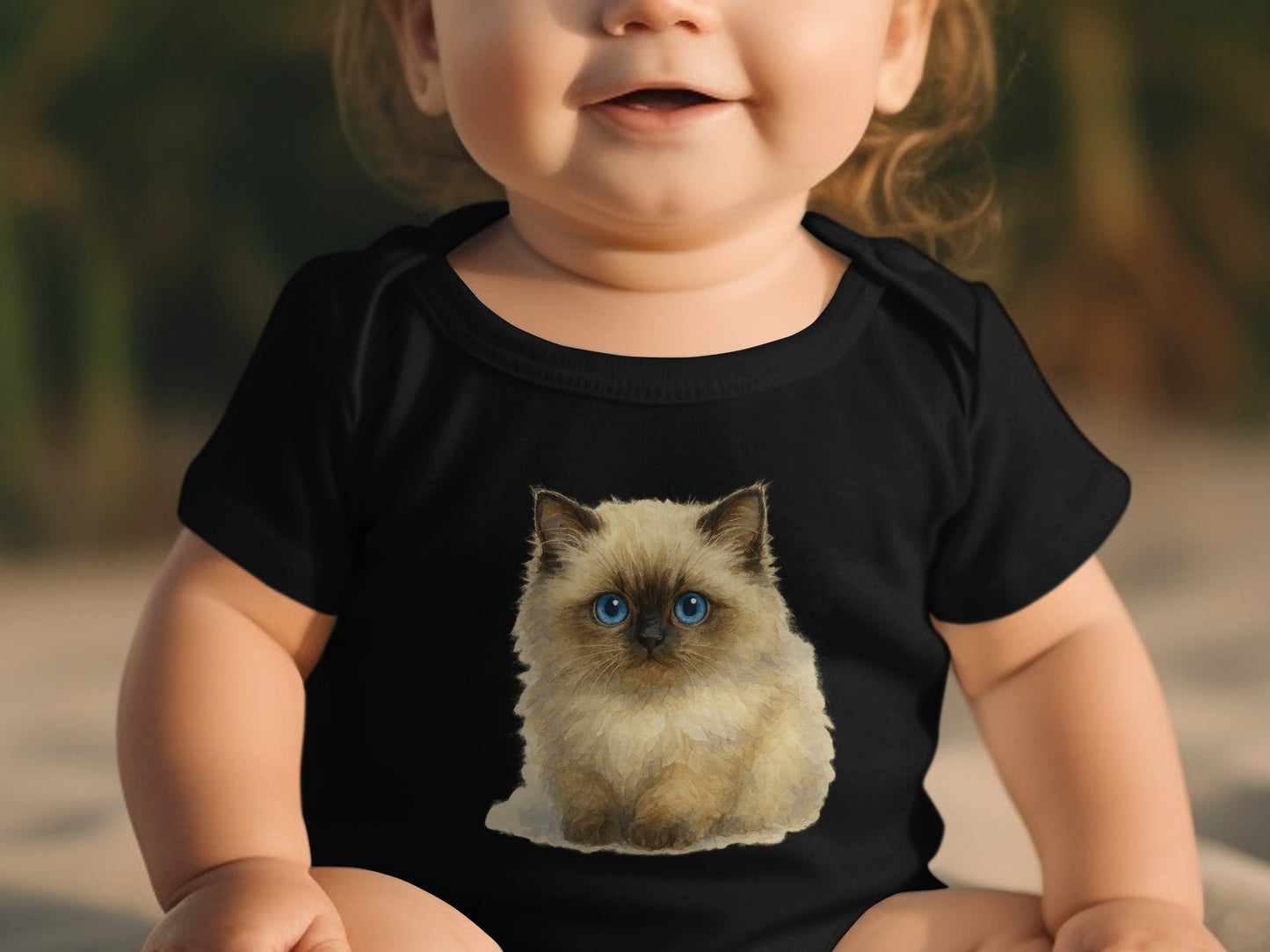 Adorable Kitten Print Casual Baby Outfit Product Type