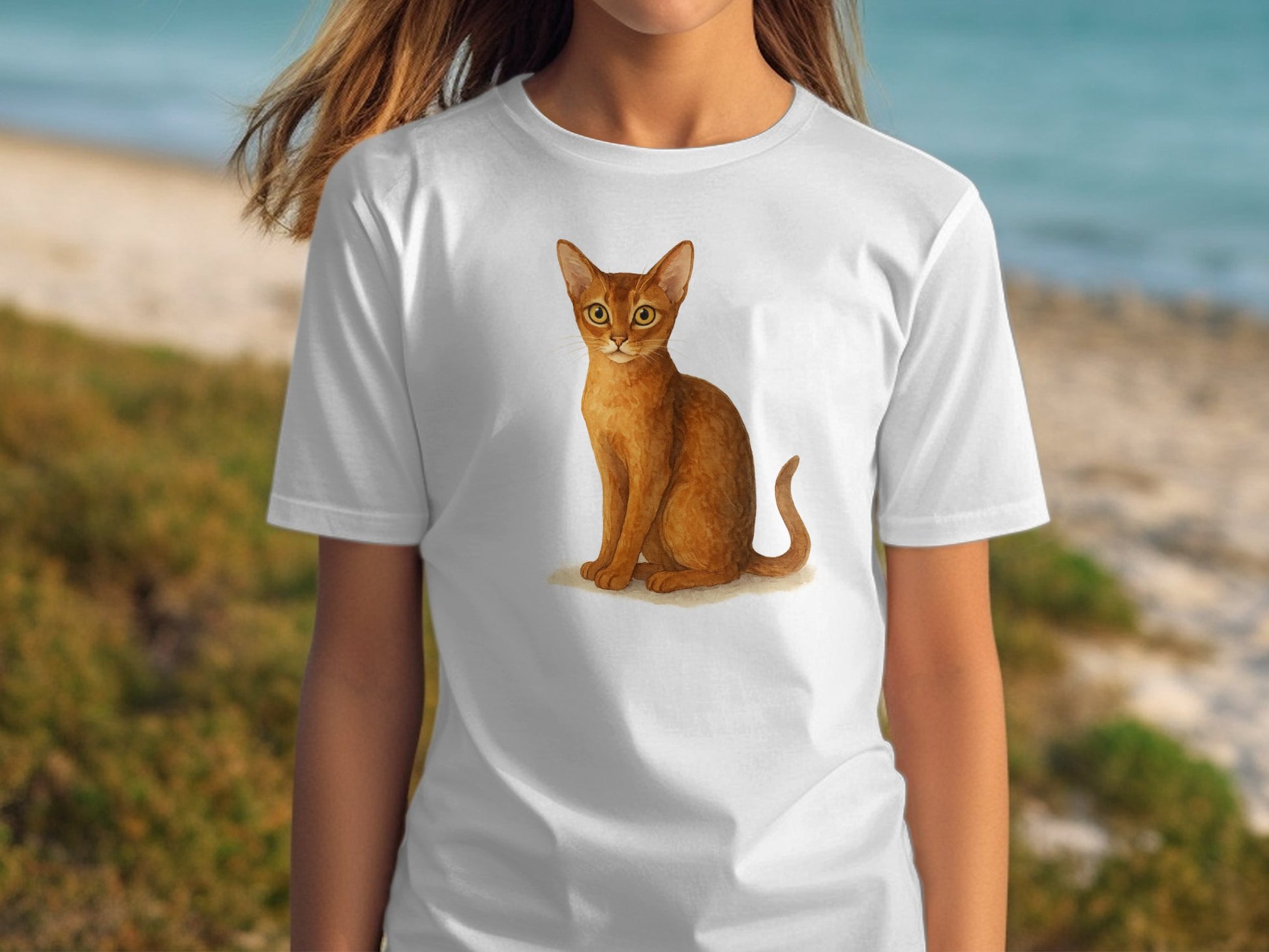 Adorable Cat Graphic Print Casual Wear T-shirt product