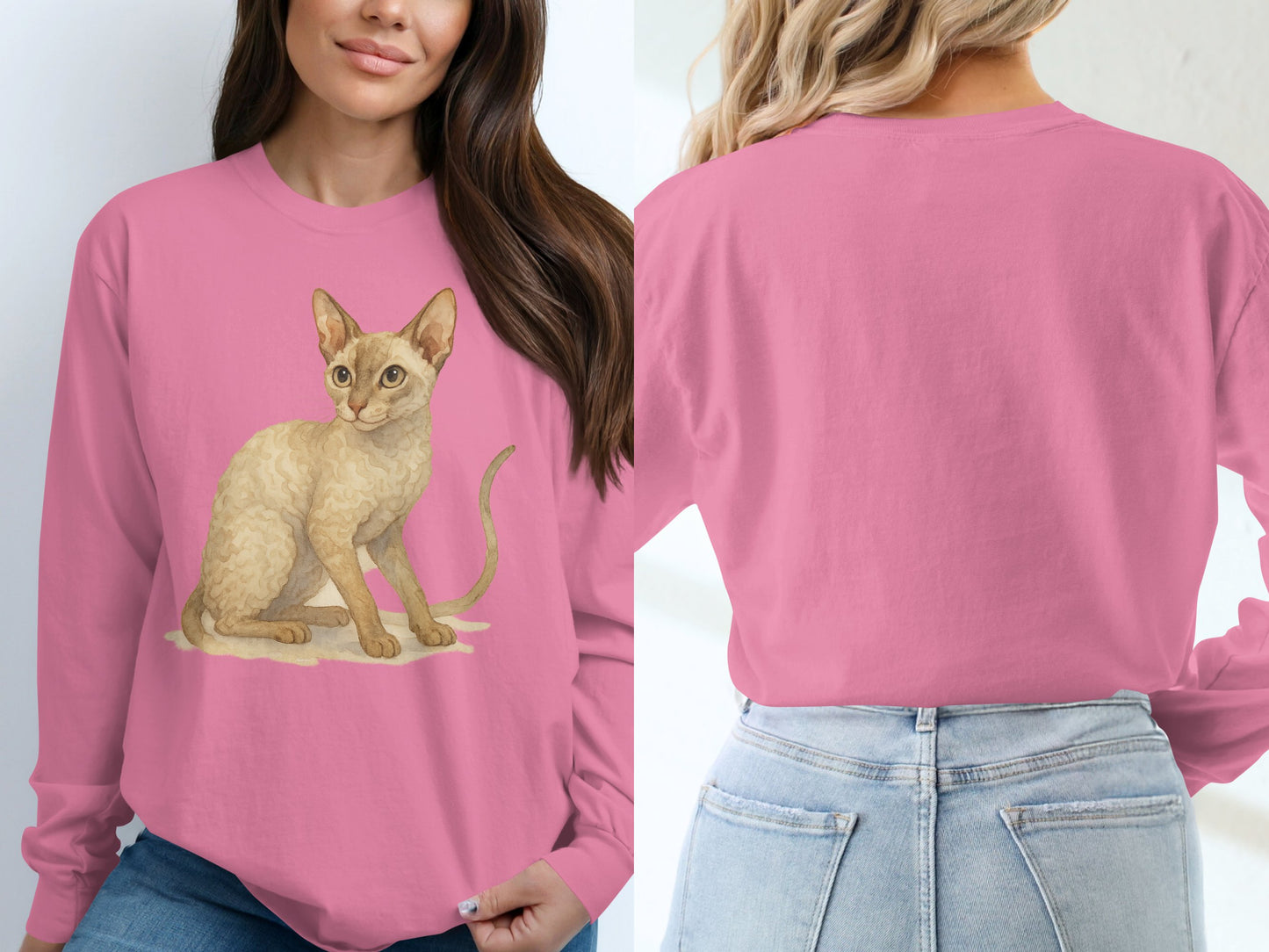 Adorable Kitty Cat Design for Long Sleeve Shirt product