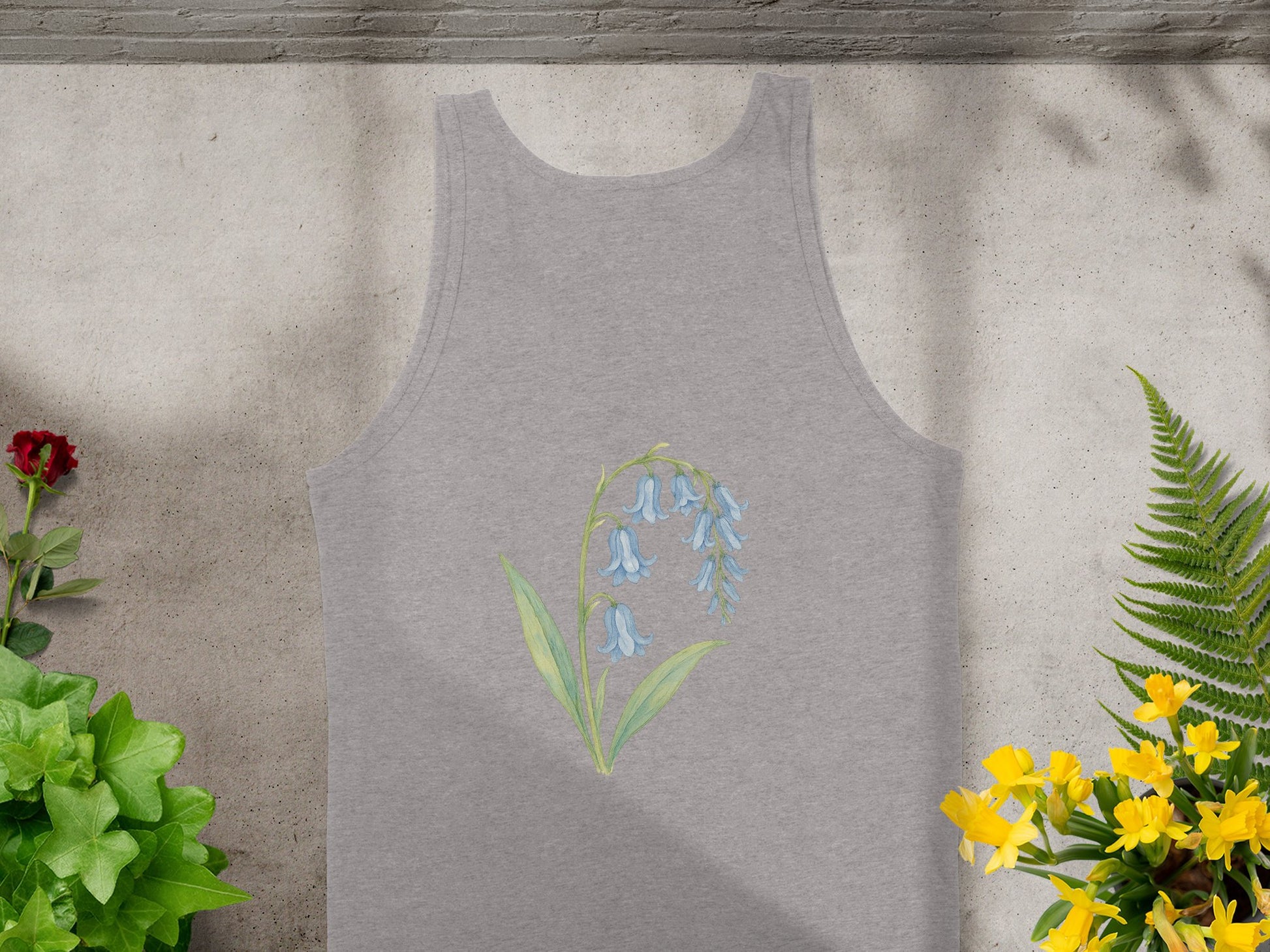 Light Gray Tank Top with Beautiful Floral Design product