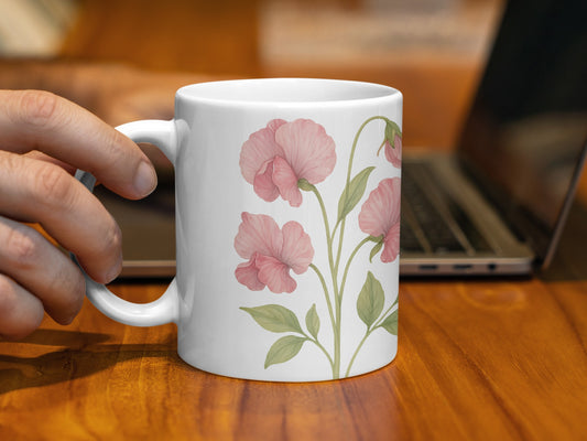 Beautiful Pink Floral Design Coffee Mug product
