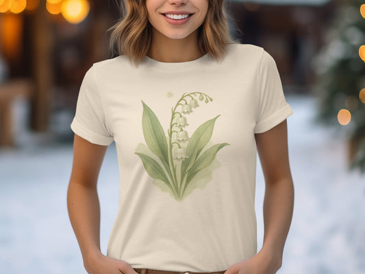 Lily of the Valley Floral Design on T-shirt product