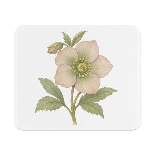 Pink and Green Floral Design Mouse Pad product