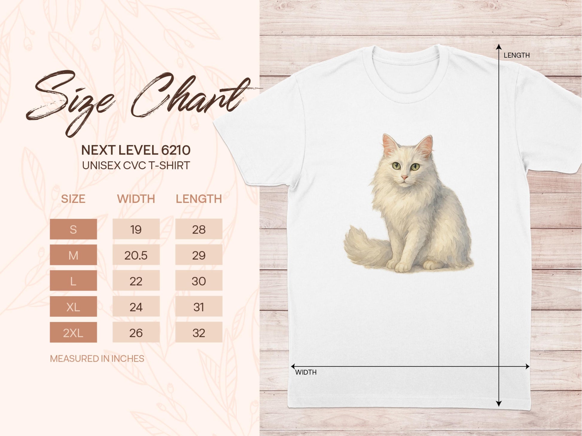 White T-Shirt with Fluffy Cat Print Graphic product type
