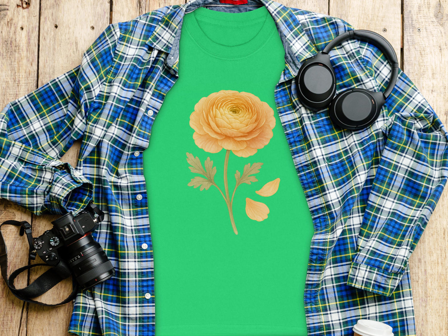 Floral Graphic Tee with Yellow Flower Print Shirt product