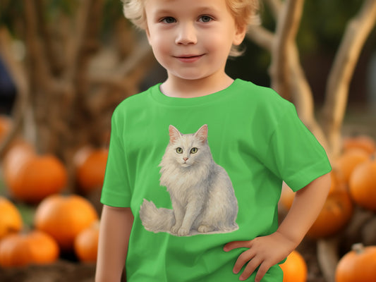 Kids Green Shirt with Cute Cat Print product type