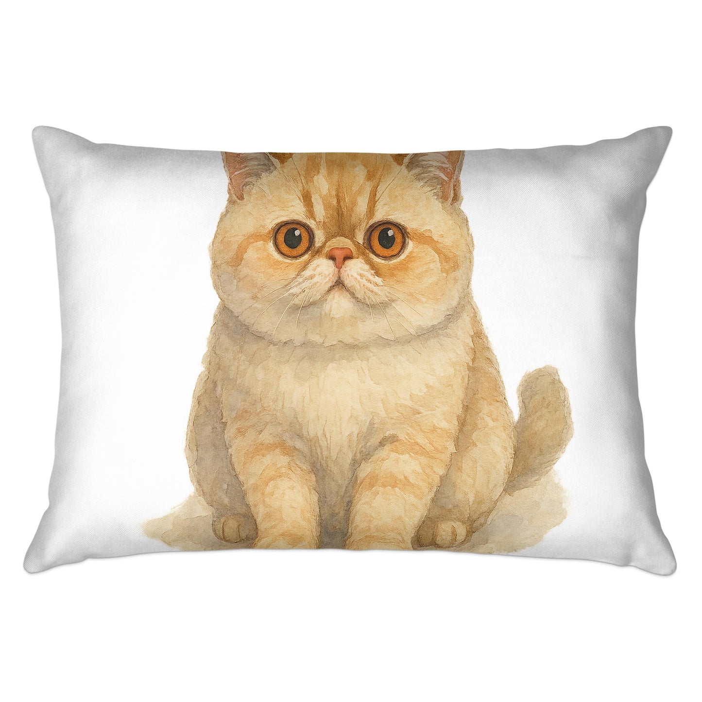 Cute Orange Cat Print Decorative Pillow product