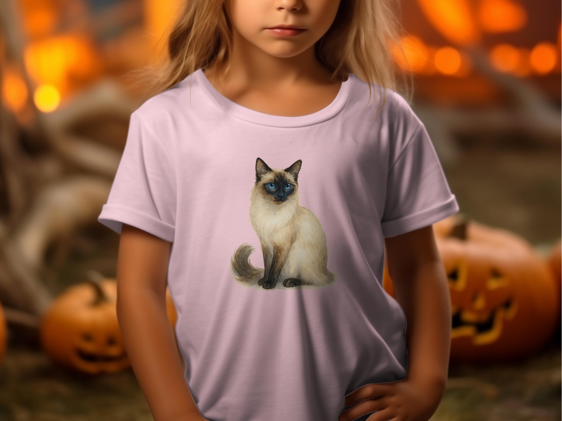 Adorable Cat Print Design for Kids T-shirt product