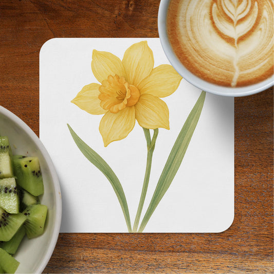 Beautiful Yellow Daffodil Print Coaster for Home product