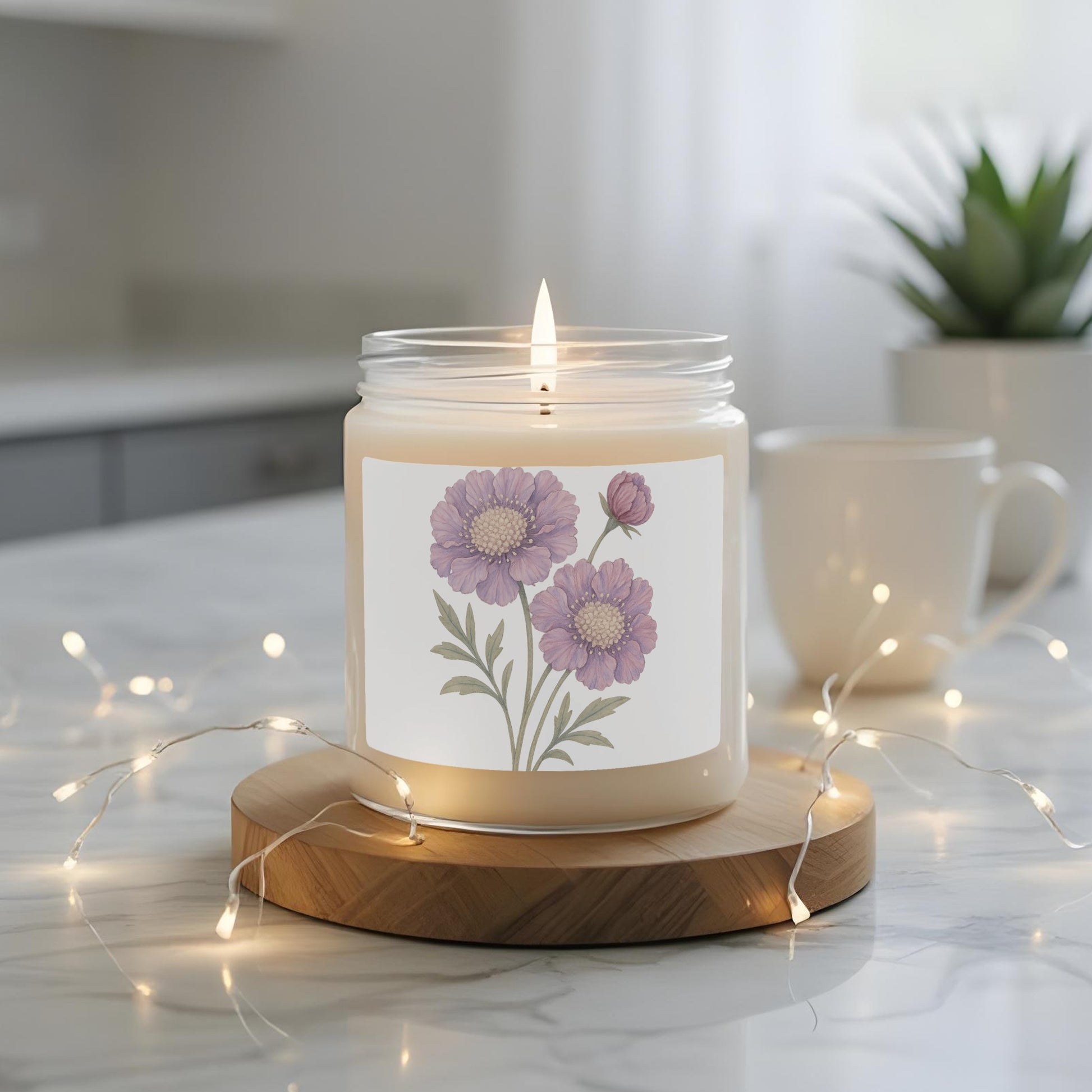 Floral Aromatherapy Candle with Customizable Label product