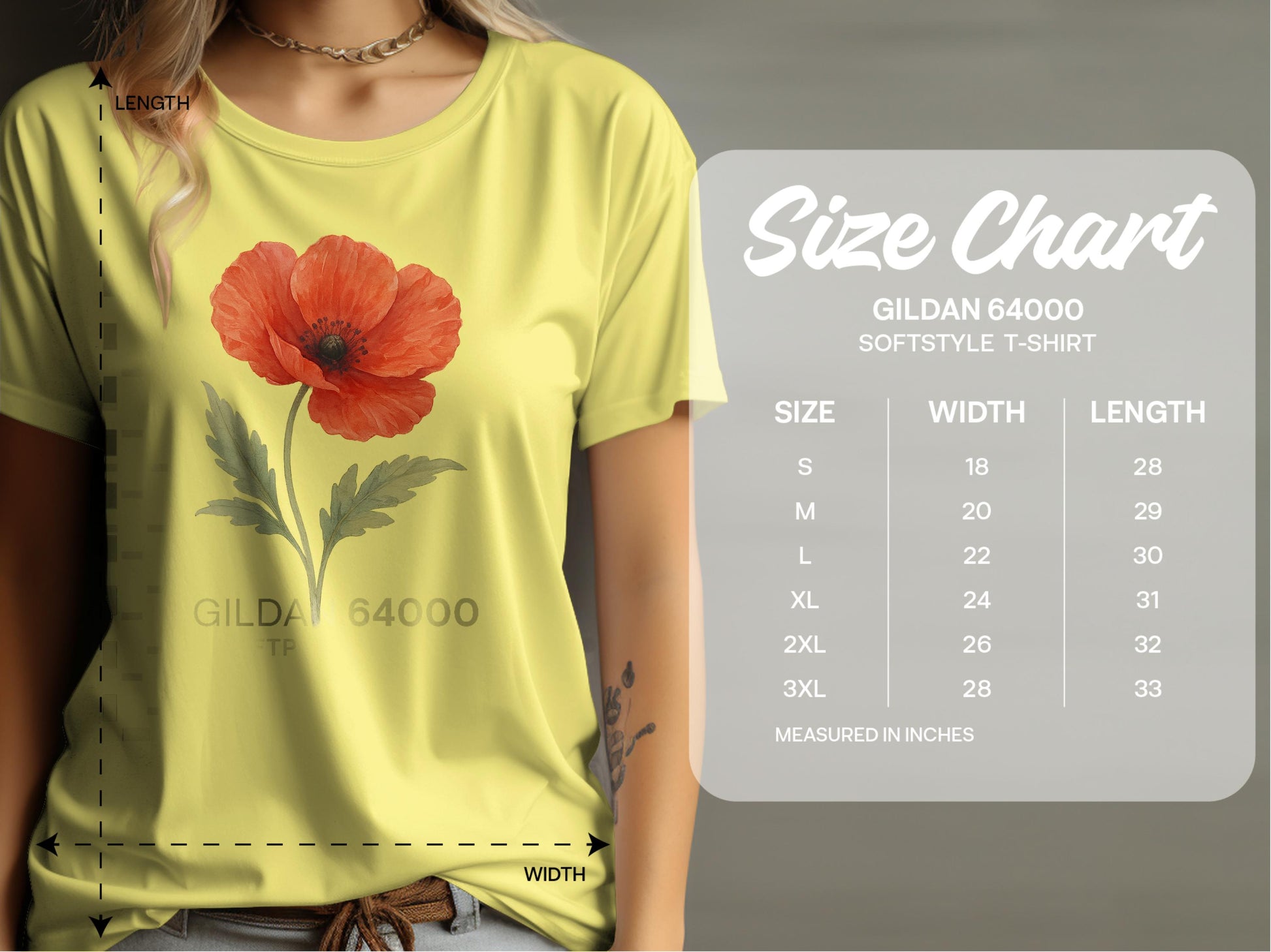 Gildan 64000 Softstyle T-Shirt Flower Product
