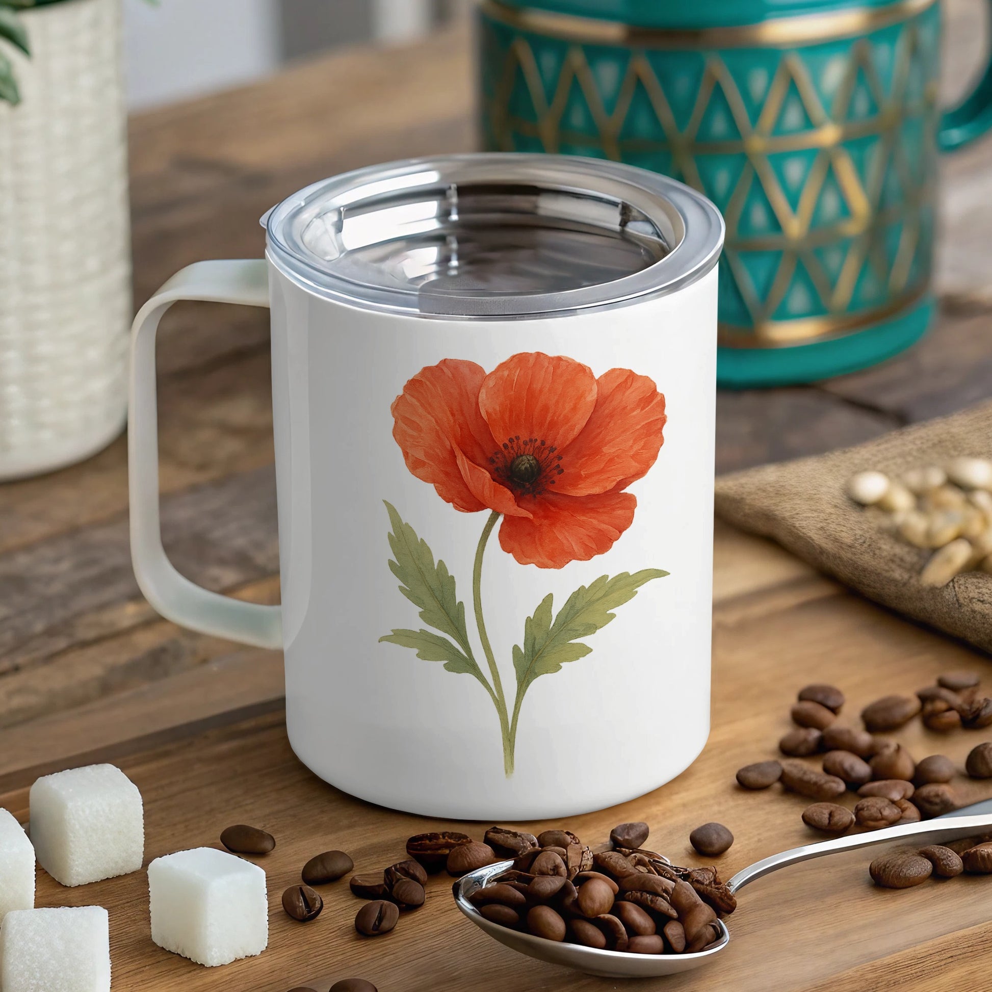 Floral Design Ceramic Coffee Mug Beautiful Mug product