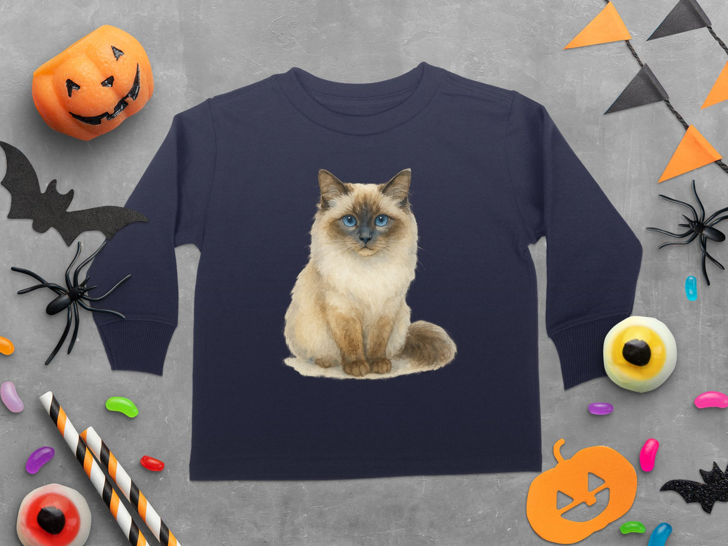 Adorable Cat Halloween Boys Girls Toddler Shirt product type