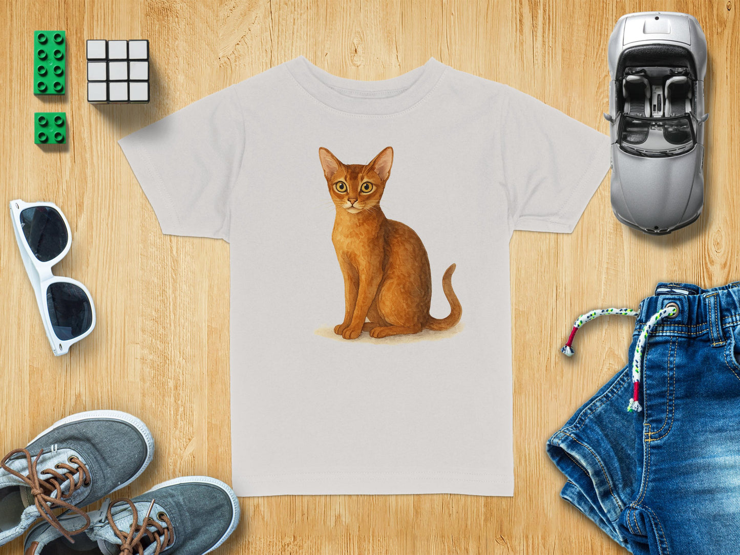 Cute Cat Illustration Printed T-shirt product type