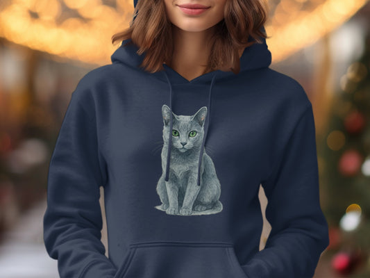 Fashionable Hoodie Featuring Adorable Cat Graphic product