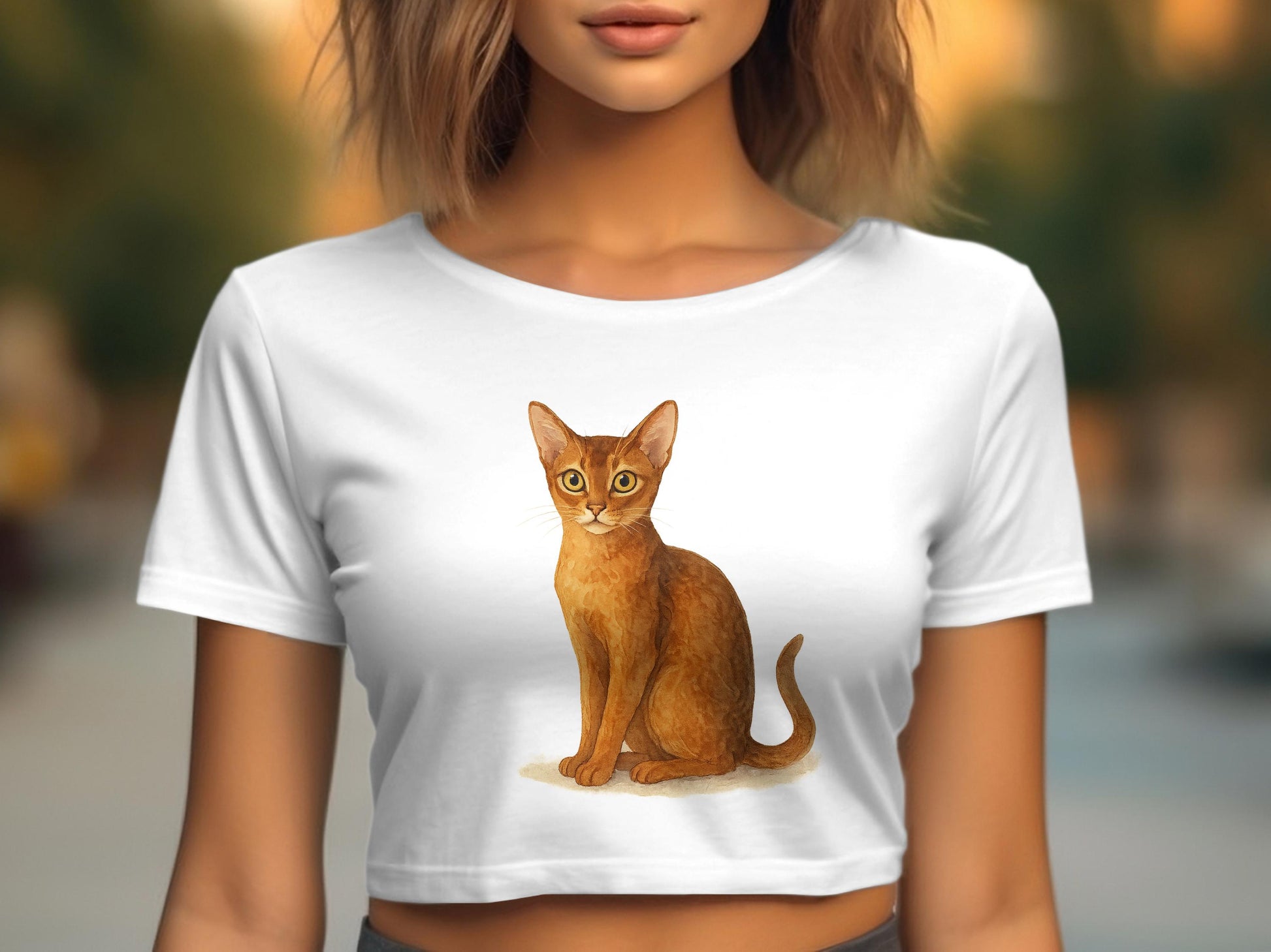 Cute Cat Graphic Women's Crop Top shirt product