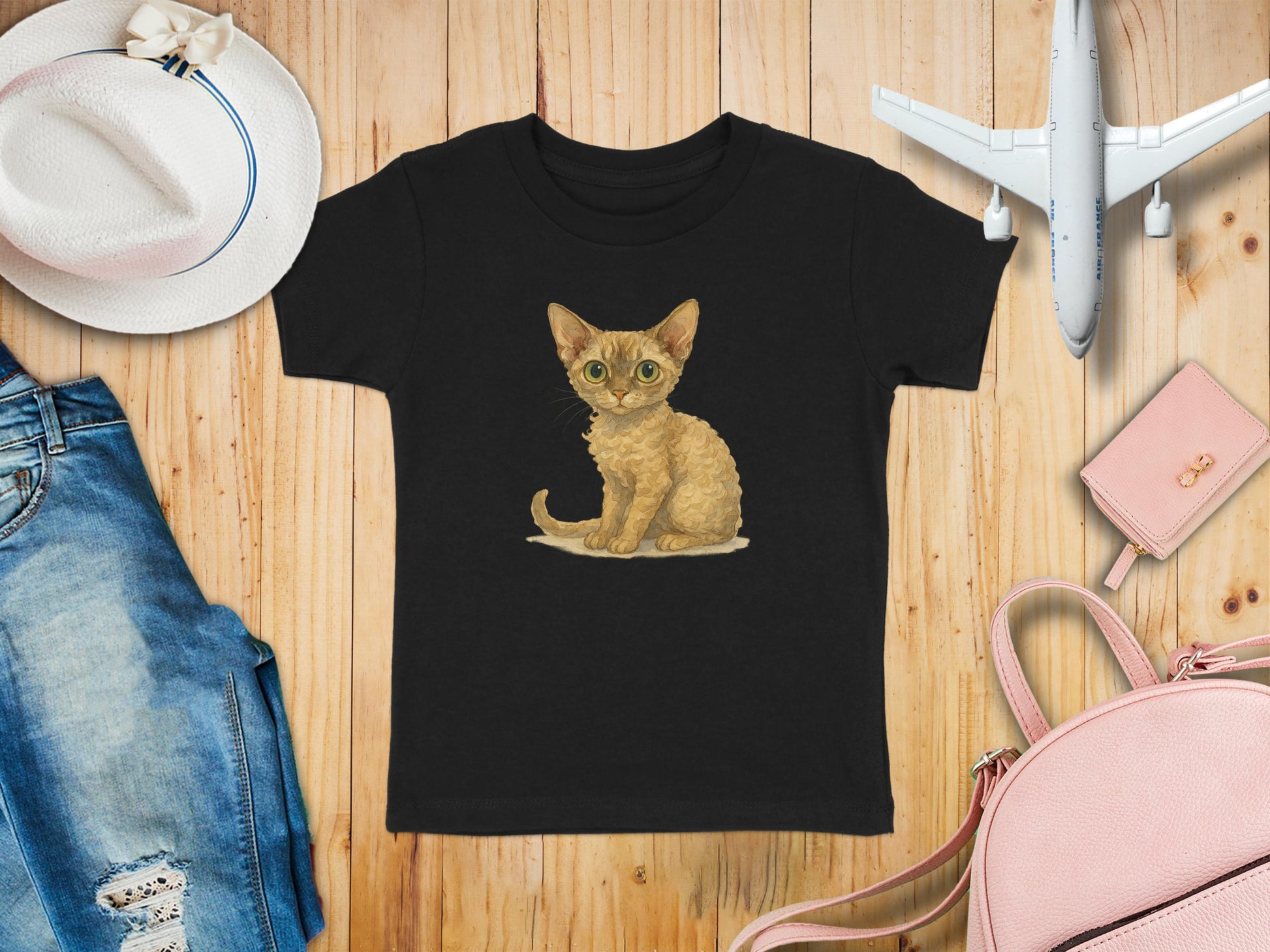Adorable Kitten Printed Casual Short Sleeve T-shirt product