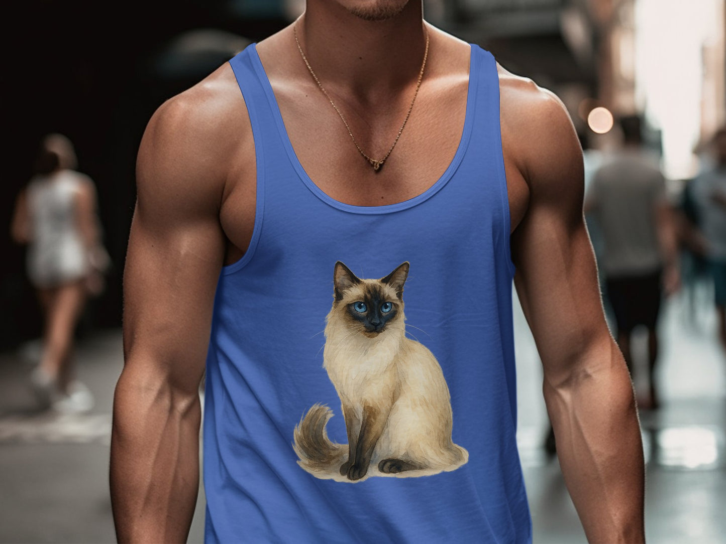 Siamese Cat Blue Casual Tank Top product