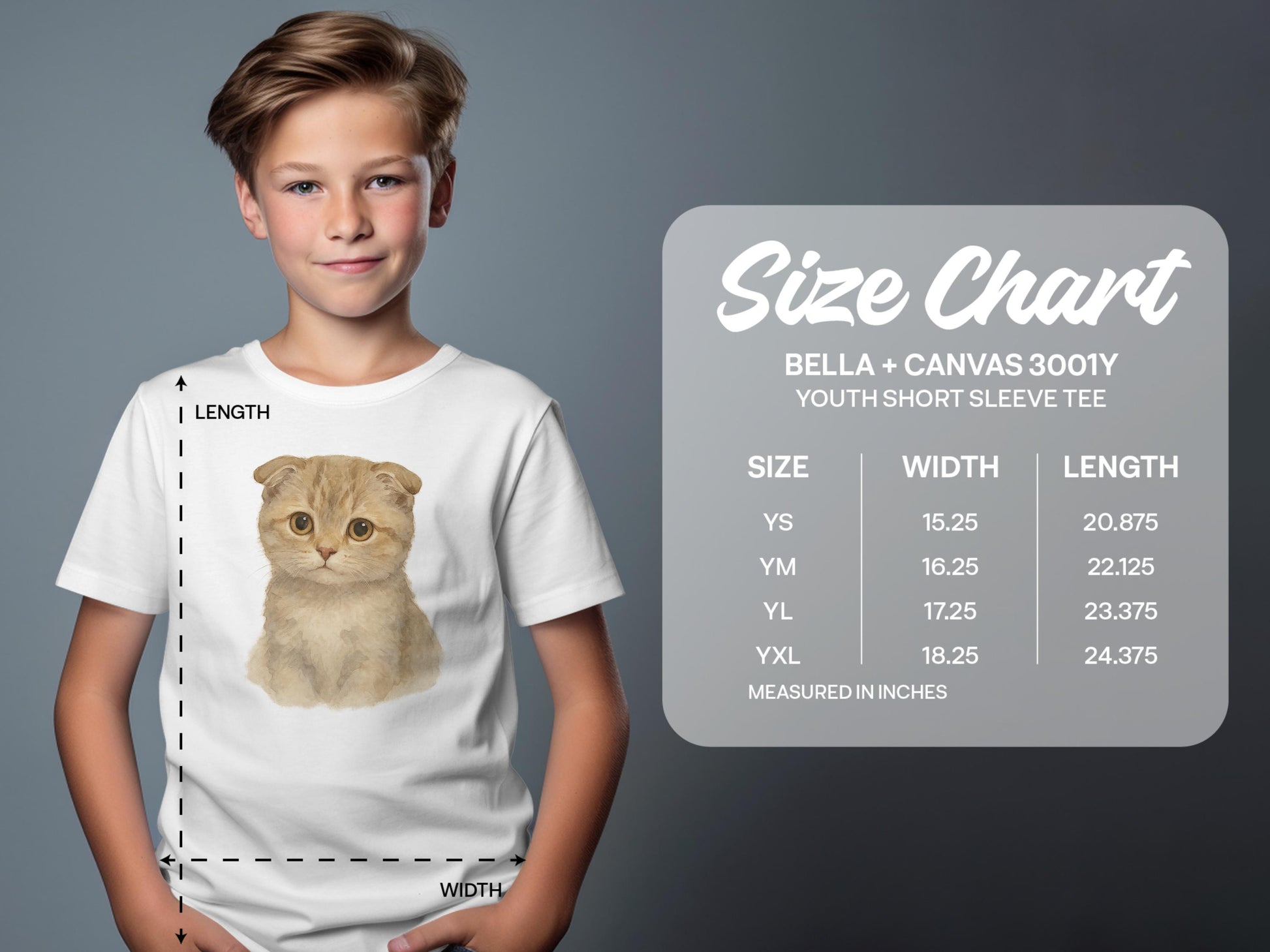 Cute Kitten Design Youth Short Sleeve Tee product