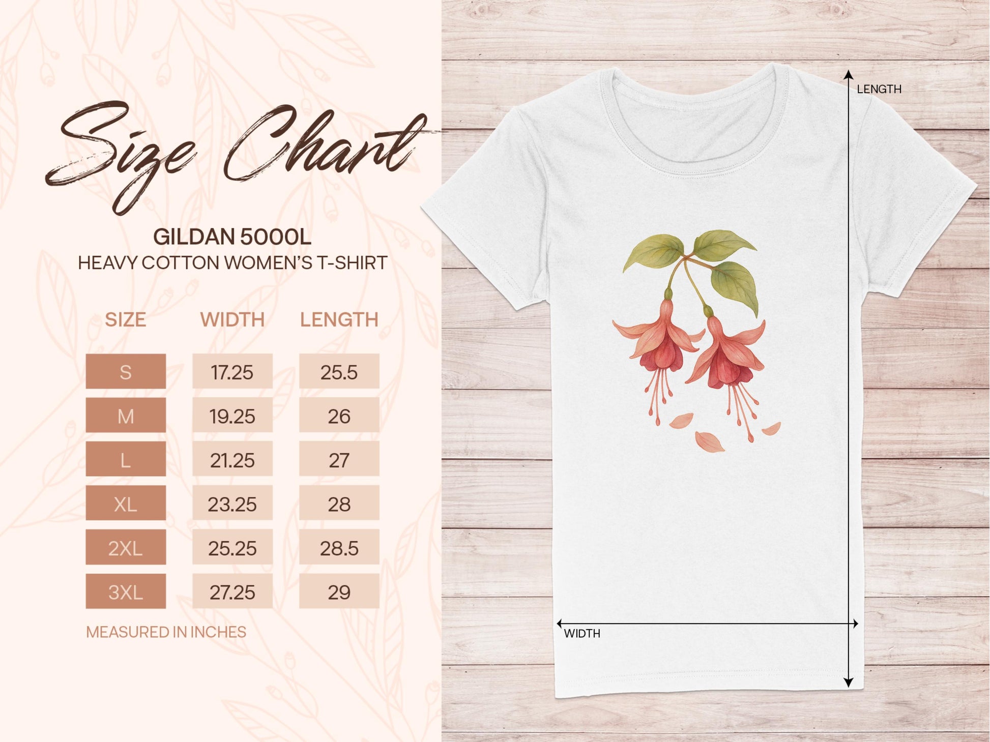 Floral Graphic Gildan 5000L Women's T-Shirt product type