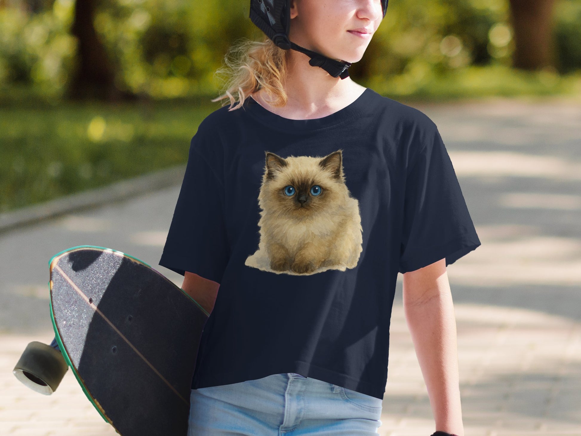 Adorable Blue Eyed Kitten Graphic Tee Shirt product type