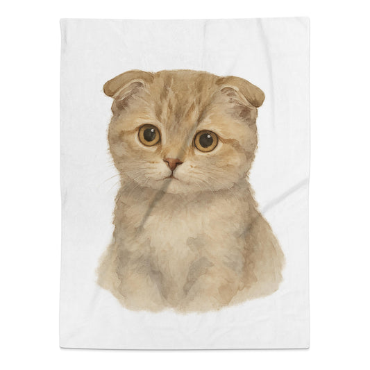 Cute Kitten Printed Art on Large Throw Blanket product
