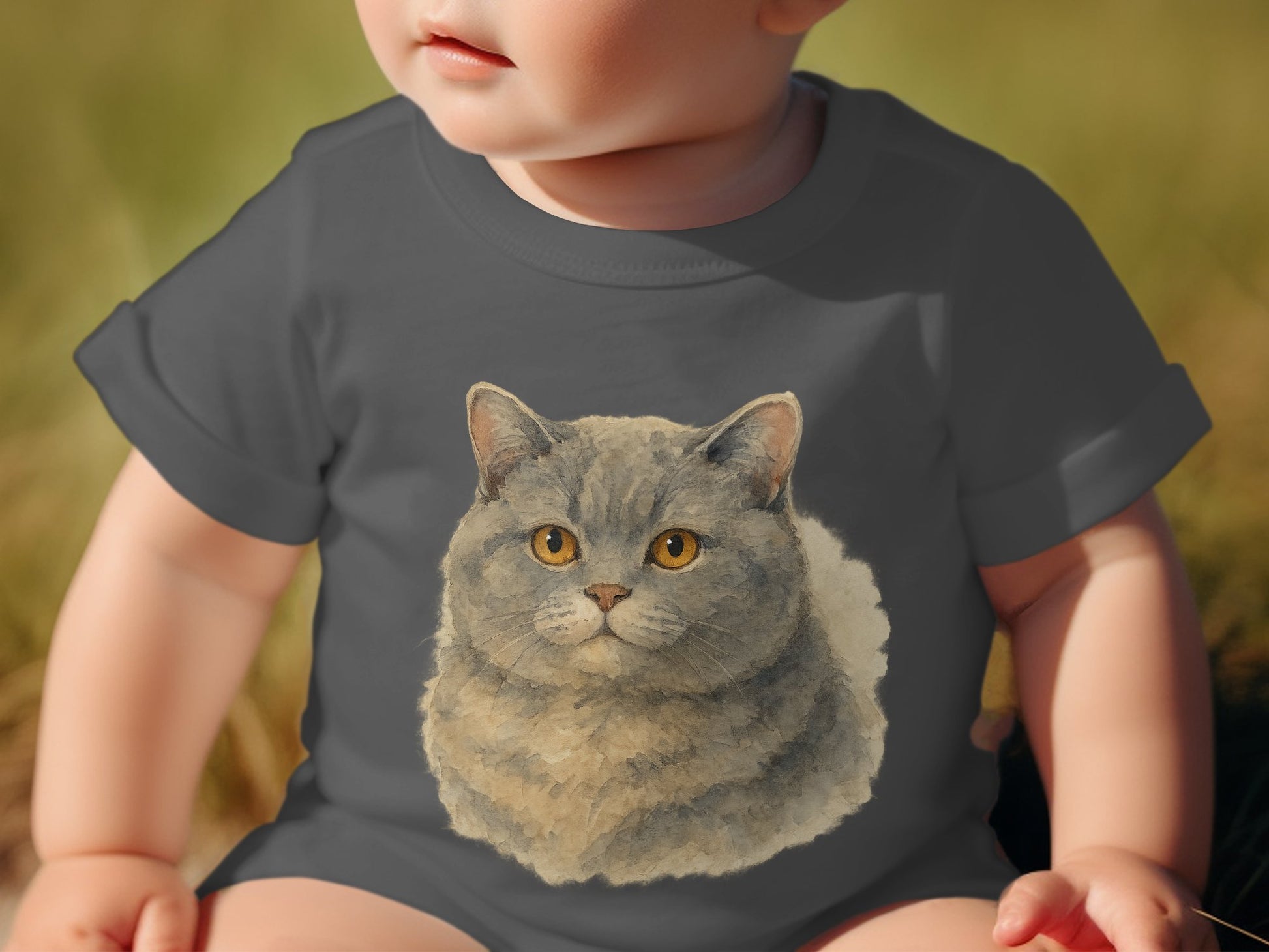 Cute Baby Tee with Adorable Cat Design product type