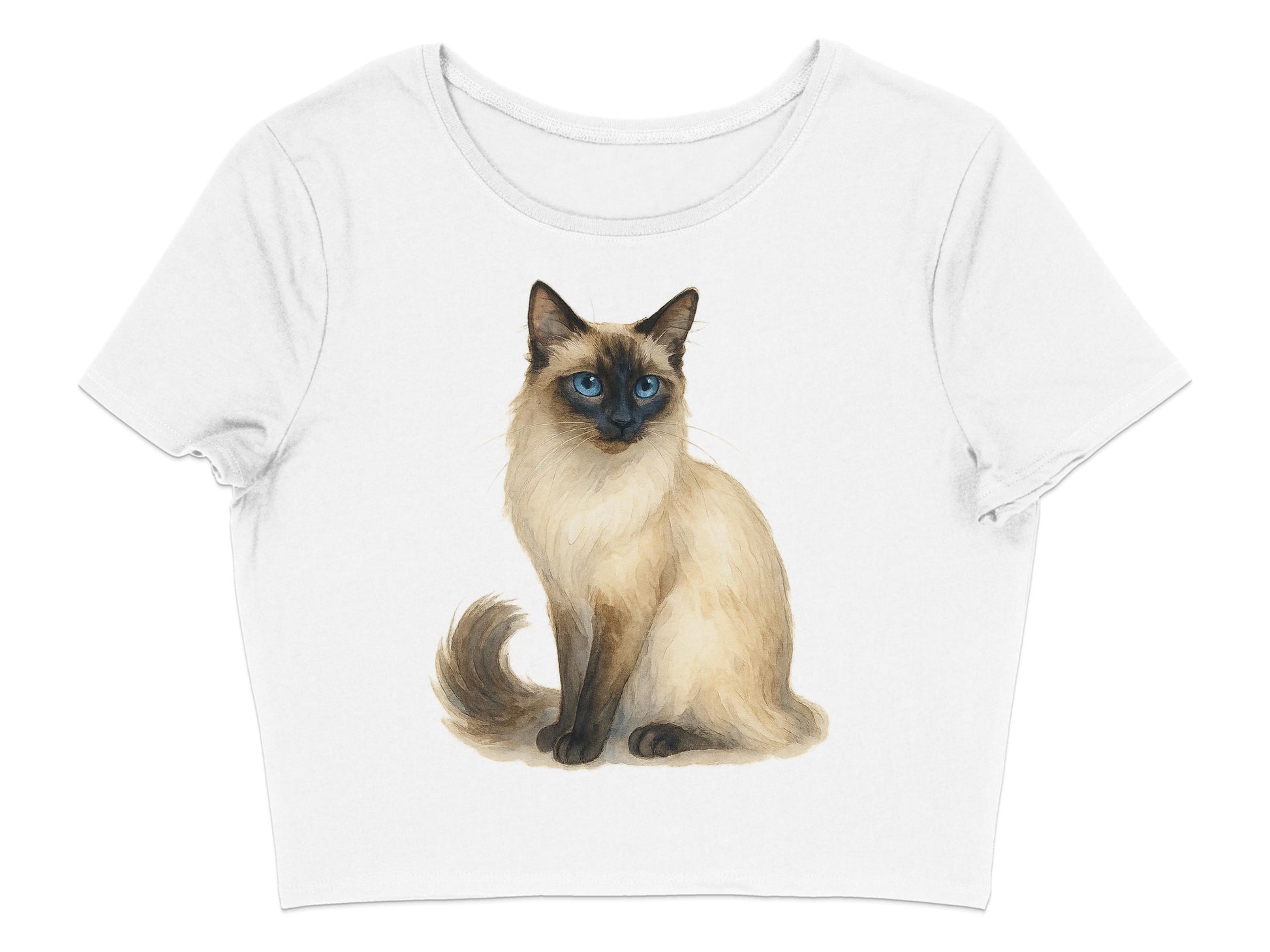 Stunning Siamese Cat Print Crop Top product type