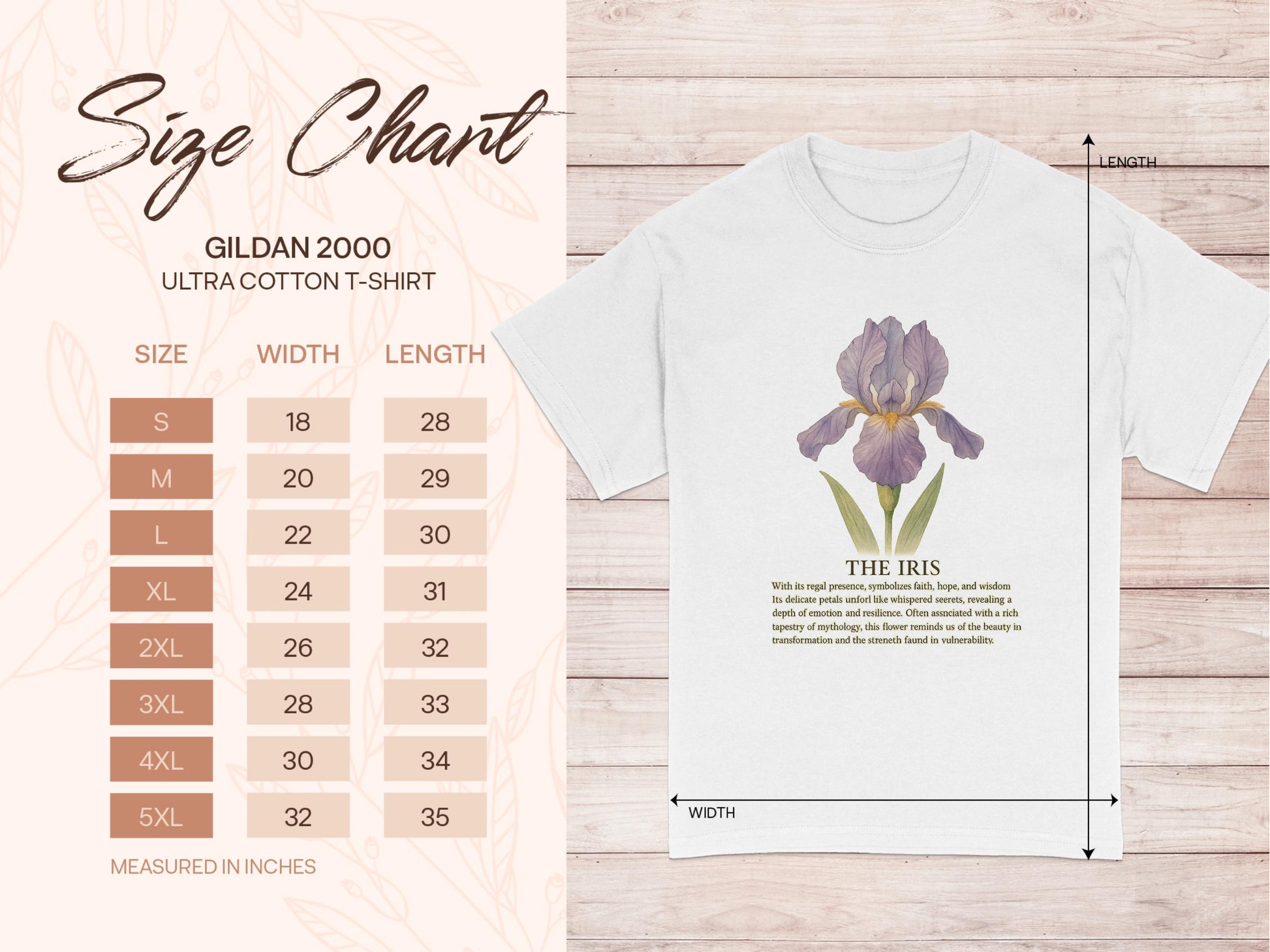 Purple Iris Graphic Gildan 2000 Ultra Cotton T-shirt product