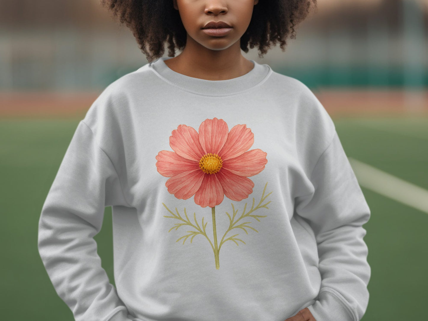 Pink Flower Artwork Sweatshirt product