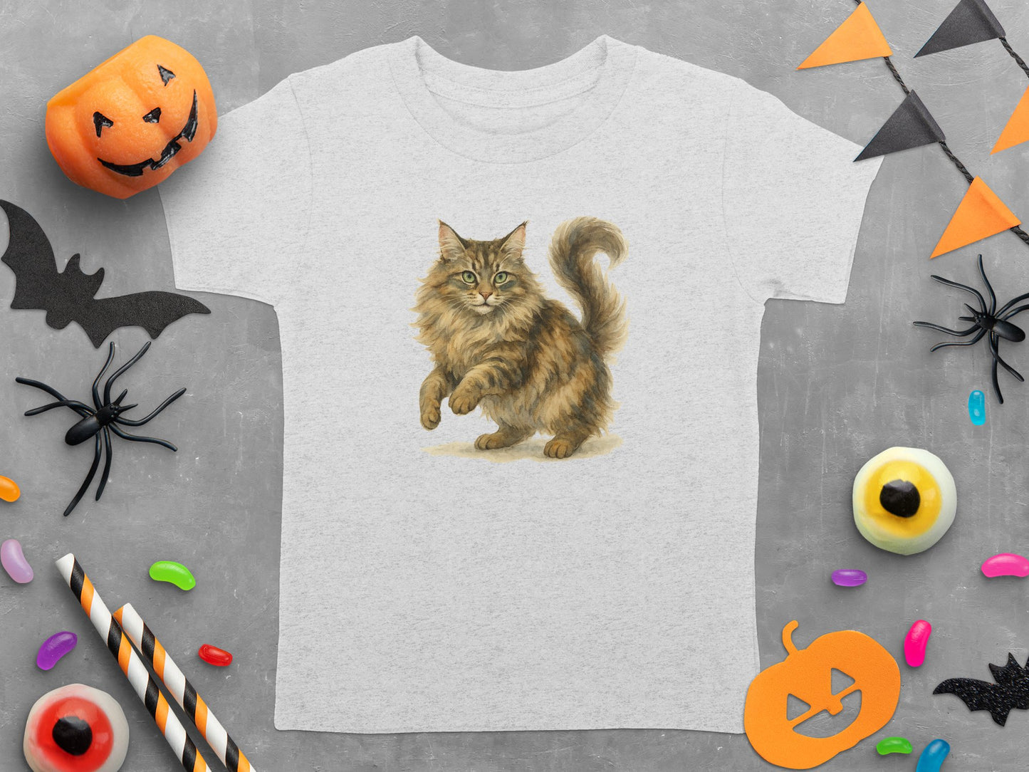 Cute Halloween Themed Cat Printed Shirt product type