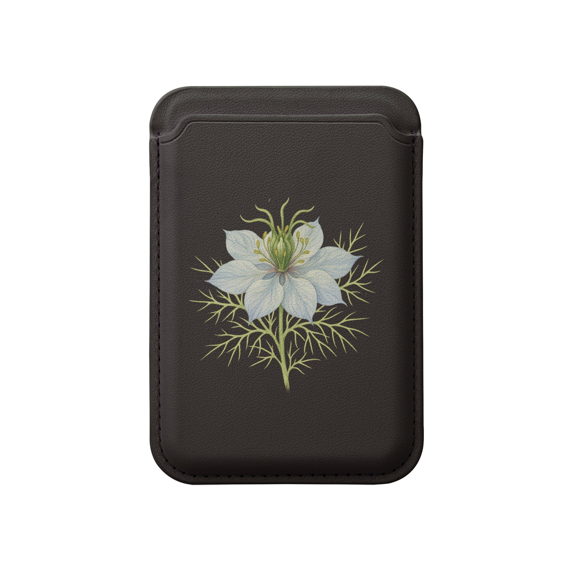 Elegant Floral Design Dark Phone Card Holder product type