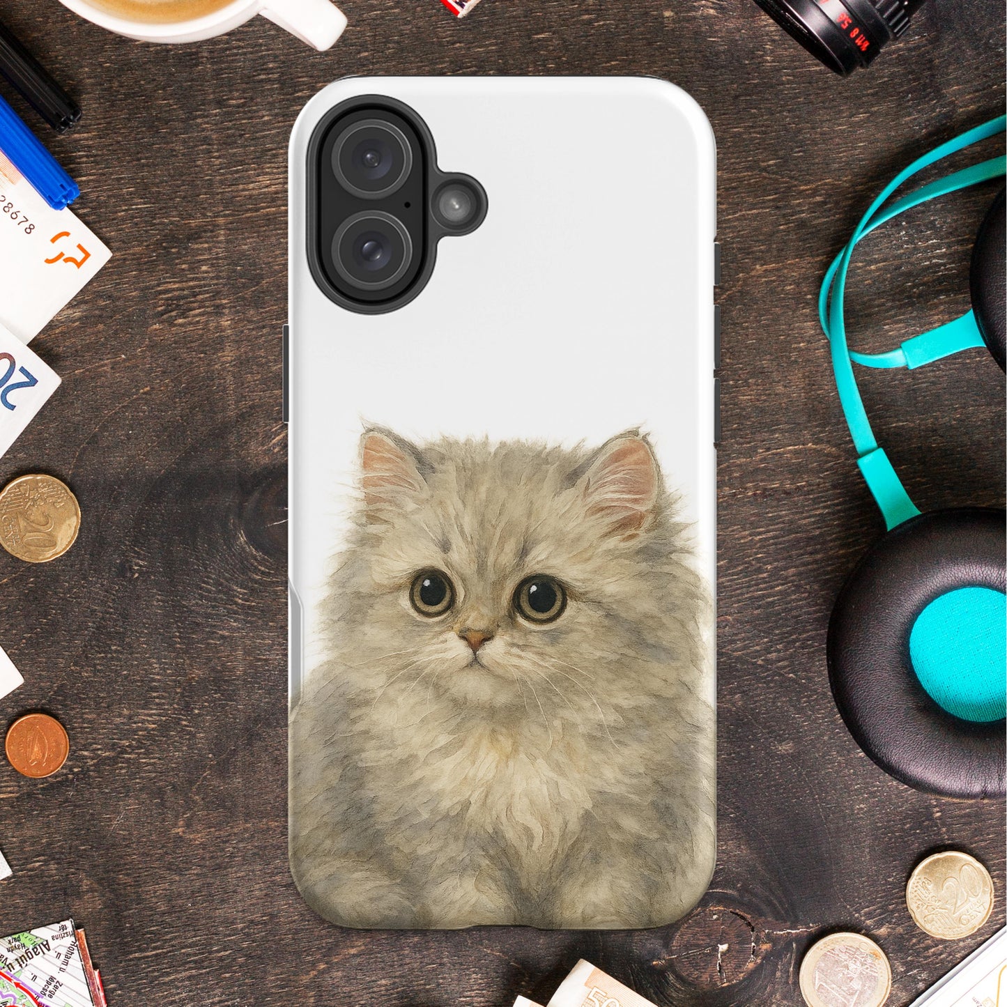 Adorable Fluffy Kitten iPhone Case Phone product