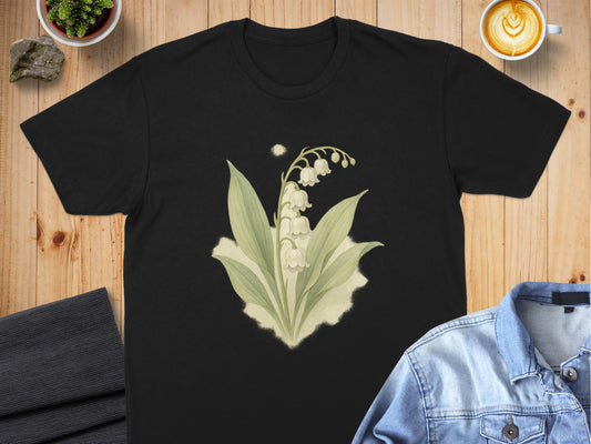 Beautiful Floral Art Black Graphic T-Shirt product type