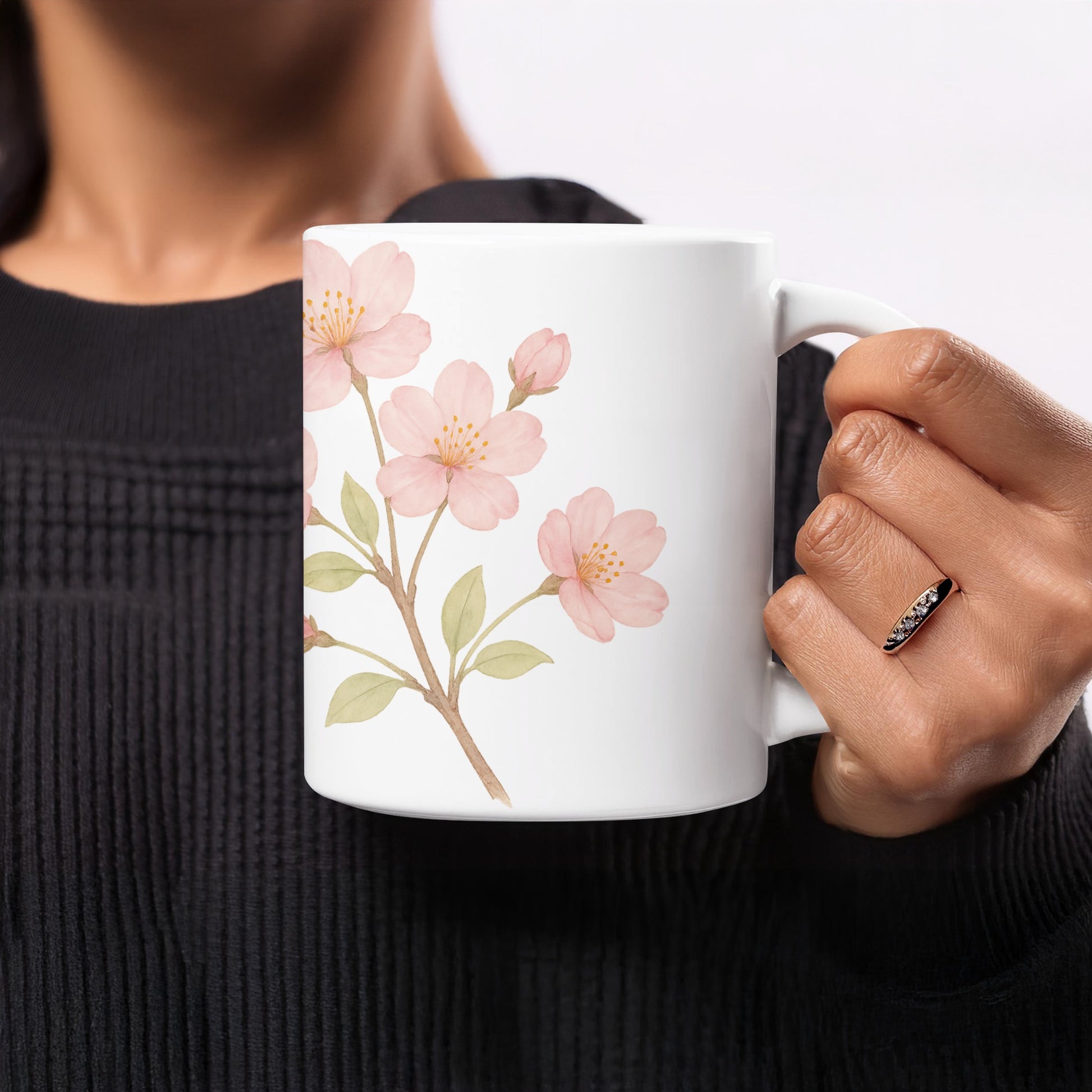 Elegant Mug with Blossom Design Perfect for Coffee product type